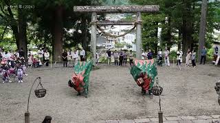 カヤシカケ（2024年 若宮八幡神社例大祭）【石浦獅子】