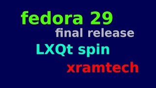 Fedora 29 LXQt spin