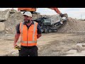 concrete recycling shredder komplet krokodile demonstration by sanland equipment