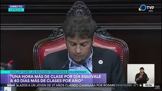 Axel Kicillof hace del ridículo durante el discurso por su falta de capacidad para la lectura.