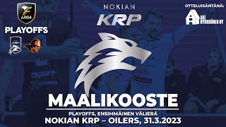 F-Liiga: 1. VE, Nokian KrP–Oilers, Maalikooste, 31.3.2023