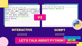 PYTHON BEGINNERS/CBSE CLASS XI/INTERACTING WITH PYTHON IDLE/ INTERACTIVE MODE AND SCRIPT MODE