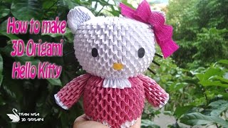 How To Make 3D Origami Hello Kitty | DIY Hello Kitty Tutorials | Handmade Hello Kitty Gift