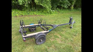 OldGuyDIY 2 Hour DIY $550 2 Place Kayak Trailer Made From $350 Boat Trailer \u0026 $200 Car Roof Rack