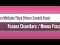 Adare Suwada Aran | Adare Mathake Thiya | Kasun Chamikara | Meena  Prasadini | Lyrics