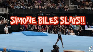 Simone Biles SLAYS floor exercise night 2 of the 2023 US Gymnastics Championship