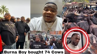 Burna Boy Challenge Cubana Chief Priest of Buying More 47 Cows for Zenco Mother Burial