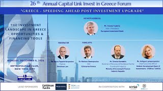 2024 26th Capital Link Invest In Greece Forum | The Investment Landscape in Greece