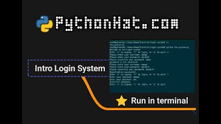 Python simple login system part 1-introduction