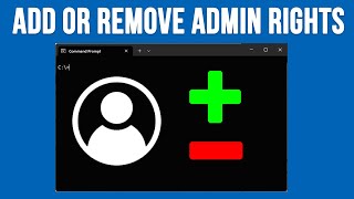 How to Change User Permissions via Command Line (Add/Remove Admins in Windows)