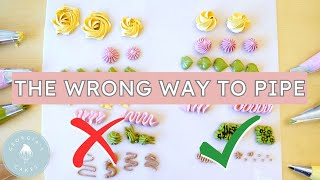 The WRONG Way To Pipe! Common Mistakes When Piping Buttercream | Georgia's Cakes