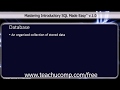 SQL Training - Structured Query Language Tutorial - Overview of a Database Lesson