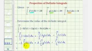 Ex: Properties of Definite Integrals - Difference and Sum of Definite Integrals