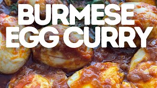 Burmese Flavorsome Egg Curry with Tomato, Shallot, and Garlic (Simple Recipe)