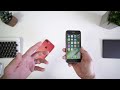 red iphone with black display on a budget $1500 vs $15