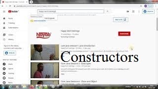 Core java session 7 : constructors part 1