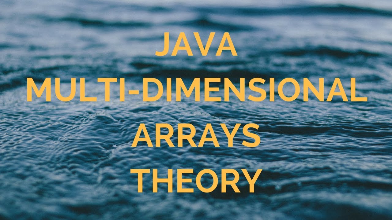 Java Multi Dimensional Array Theory (manohar Academy) - YouTube