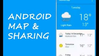 ANDROID MAP AND SHARING INTENT