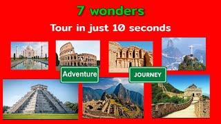 7 Wonder tour 🚂🚆 in just 10⏳ Seconds✈️