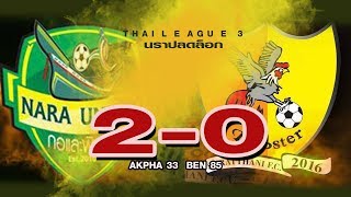 คลิปไฮไลท์ T3 ตอนล่าง  นรายูไนเต็ด2-0 สุราษฎร์ธานีเอฟซี