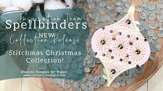 Combine Stitches with Paper Crafting | Spellbinders | Stitched Ornament | Card Making Tutorial