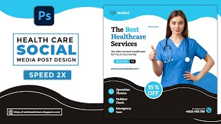 How to Design Medical Healthcare post template | Photoshop Tutorials