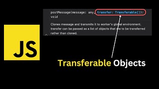 Javascript: Transferable Objects #javascript