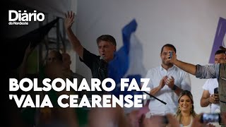 Bolsonaro faz 'vaia cearense' em encerramento de evento em Quixadá