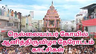 நெல்லையப்பர் கோயில் ஆனித்திருவிழா தேரோட்டம் காட்சிகள்