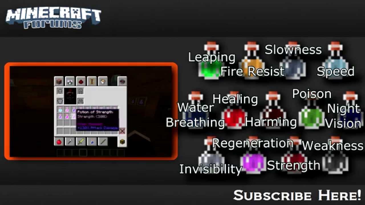 Minecraft Blocks Items Potions Hub Video Youtube