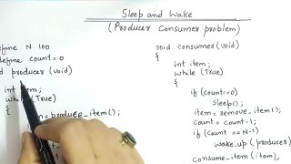 Sleep and Wake Up in Operating System | Producer Consumer Problem Operating System | Easy Explain