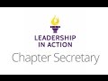 Chapter Secretary- Leadership in Action