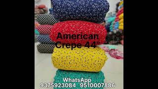 American Crepe fabric  Crepe print  garment fabric  running material wholesale n retail ava surat