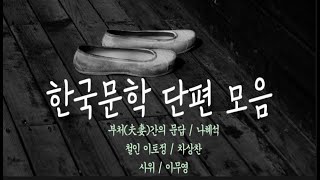 [오디오북] 한국문학 단편 모음 : 부처간의 문답 / 나혜석, 철인 이토정 / 차상찬, 사위 / 이무영