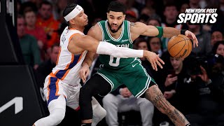 Jalen Brunson, Josh Hart \u0026 Karl-Anthony Towns on Knicks' BLOWOUT loss to Celtics