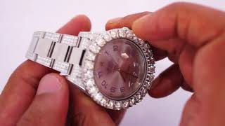 Rolex Datejust 2 41mm Watch With 11 Carat Diamond Bezel and Watch Iced