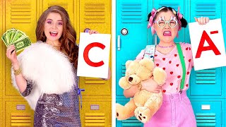 HIGH SCHOOL YOU vs CHILD YOU || Teens Life Problems! Morning Routine With REAL VOICES By 123GO! BOYS