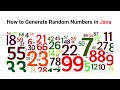 How To Generate Random Numbers in Java | Basic Java Programs
