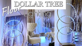 DOLLAR TREE Hula Hoop FLOOR LAMP| Sculpture LIGHTING Idea!