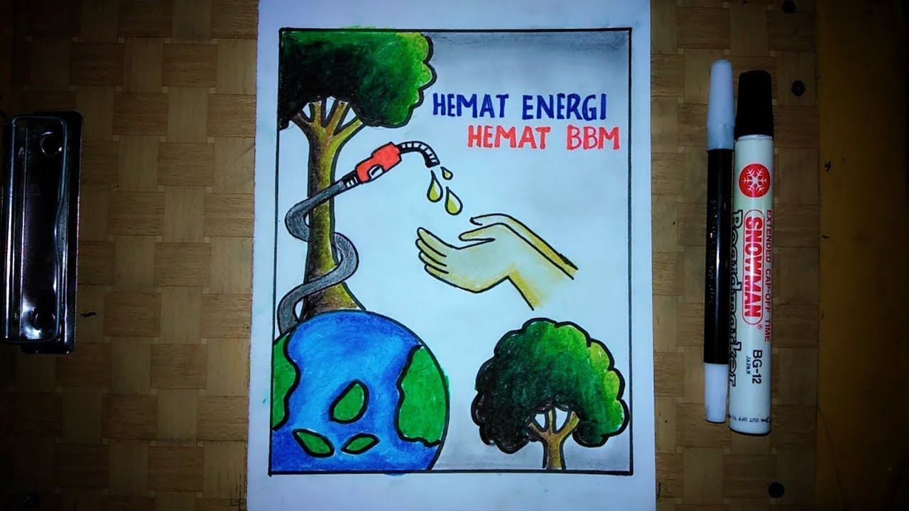 Poster Hemat Energi Listrik Yang Mudah Digambar Dan Bagus – Ilustrasi