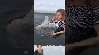 مش هتصدقو اميره الثلج عملت تحدي صعب جدا شوفو🤔😱 #icequeen #winter #ice #beauty #funny #luxury #duet