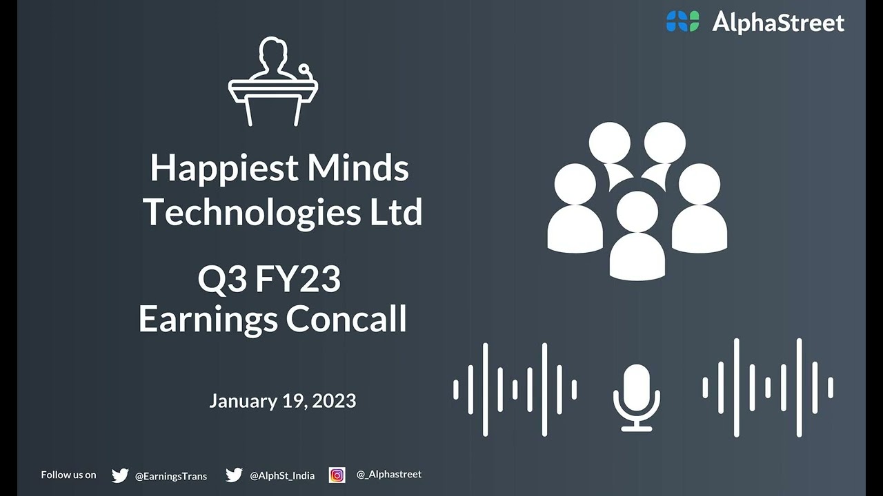 Happiest Minds Technologies Ltd Q3 FY23 Earnings Concall - YouTube