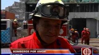 América Noticias: Los bomberos voluntarios que atendieron el incendio de La Victoria