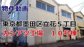 貸倉庫・貸工場　東京都墨田区立花５丁目 30坪　スカイツリーが綺麗に見える立地　rent　warehouse　factory Sumida-ku, Tokyo Tachibana 5-chome