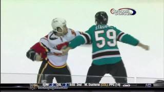 Brandon Prust vs Brad Staubitz Jan 18, 2010