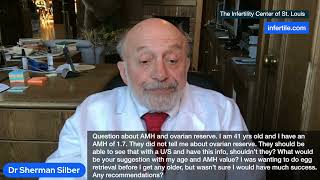 Dr. Silber April '22 - I am 41 and have a 1.7 AMH. I did not know about ovarian reserve. Any recs?