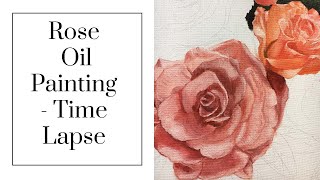 Rose Oil Painting - Time Lapse - YesZuzia Art