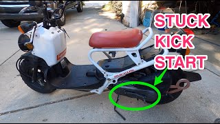 Honda Ruckus - Stuck kick starter fixed