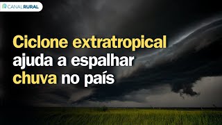 Ciclone extratropical ajuda a espalhar chuva no país | Previsão do tempo 24h