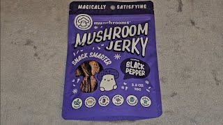 Magically Satisfying Munchrooms Mushroom Jerky Cracked Black Pepper Flavor Taste Test Review